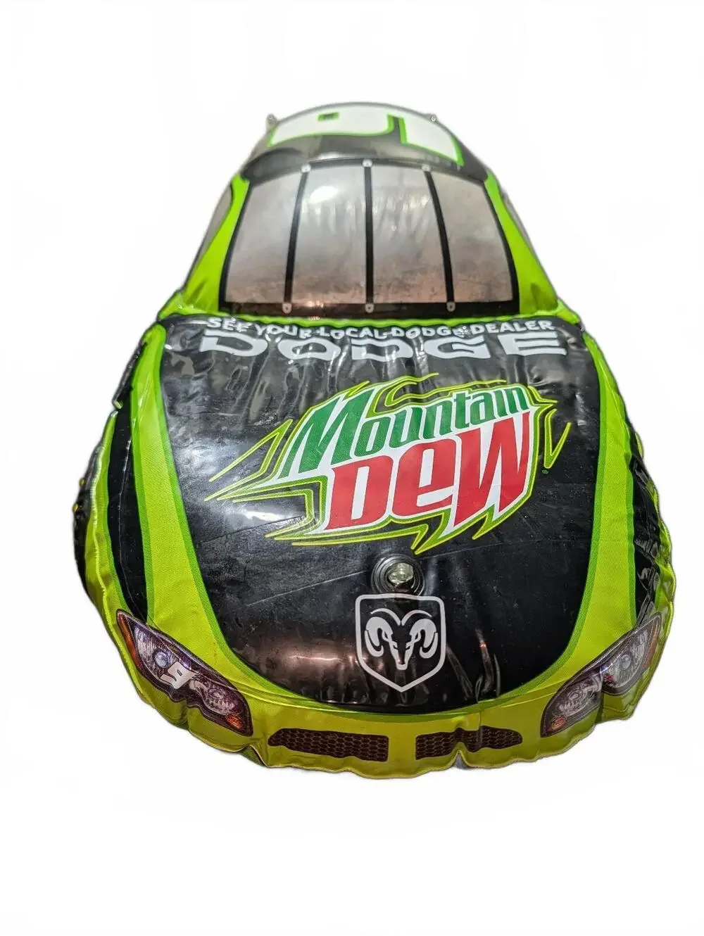 Inflatable Dodge Race Car with Mountain Dew Branding